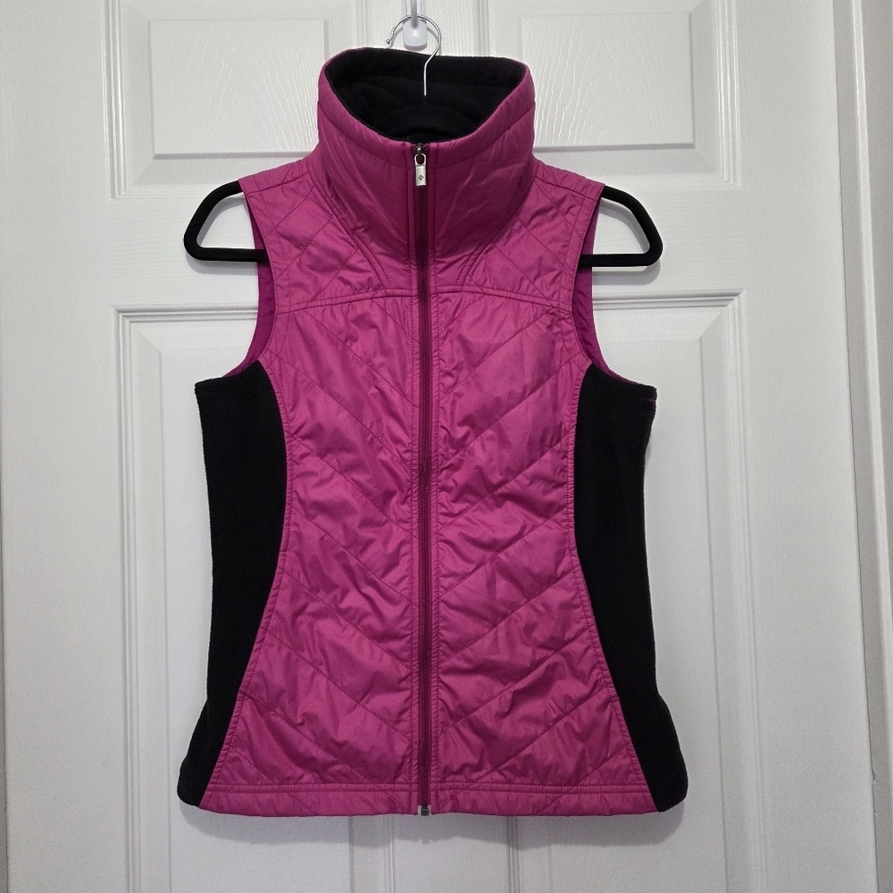 Columbia Women's Mix It Around Vest Pink/Black Size Extra Small Full Zip